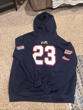SHEIN 23 la racing navy blue hoodie EUC SIZE LARGE